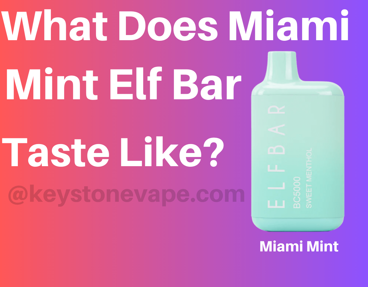 what does miami mint elf bar taste like